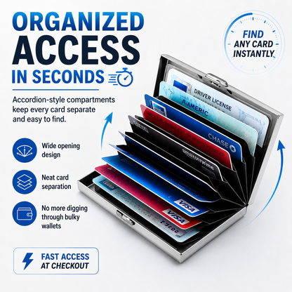 🔒RFID Blocking Metal Card Holder