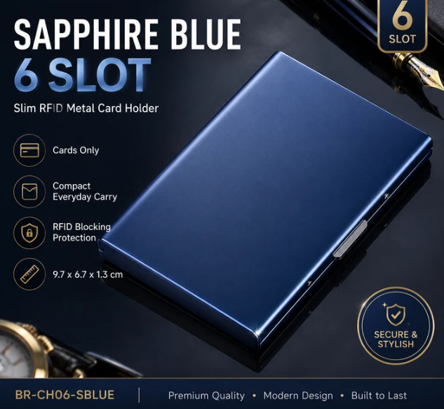 🔒RFID Blocking Metal Card Holder