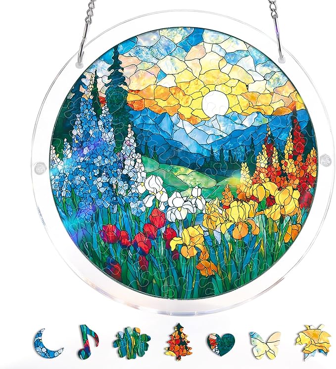 🏆Last Day Promotion 49% OFF☀️🧩Acrylic Jigsaw Puzzle Suncatcher 80 Pieces