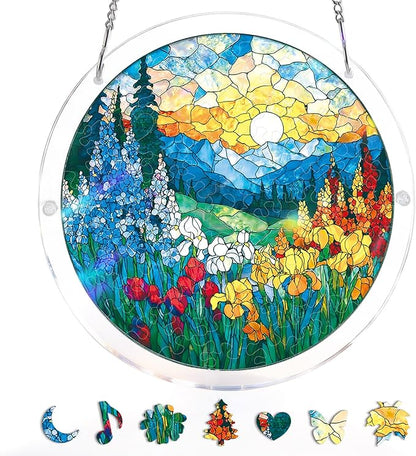 🏆Last Day Promotion 49% OFF☀️🧩Acrylic Jigsaw Puzzle Suncatcher 80 Pieces