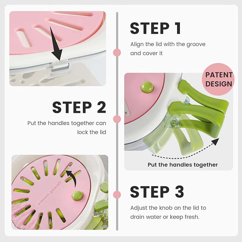 🏆1 Bestselling🏆2-in-1 Fruit Strainer Container with Lid