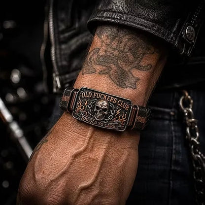 💀 OLD FUCKERS CLUB Skull Bracelet