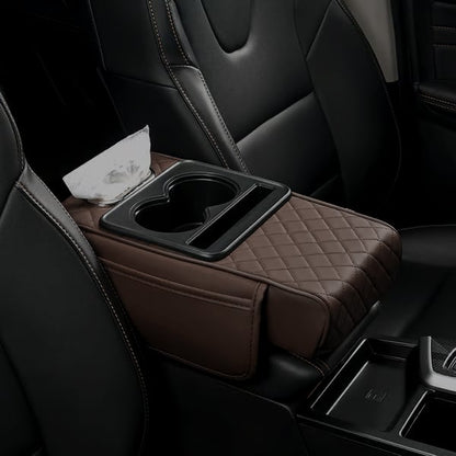 🎉Multifunctional PU Leather Car Armrest Box Mat