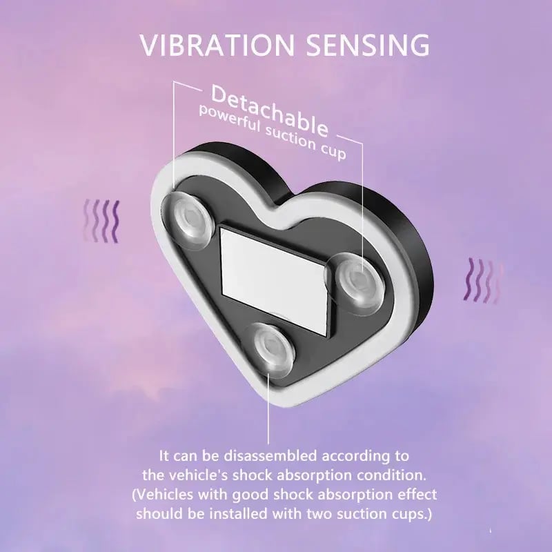 Solar Powered Wireless LED Heart Shape C-Pillar Neon Light