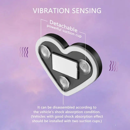Solar Powered Wireless LED Heart Shape C-Pillar Neon Light