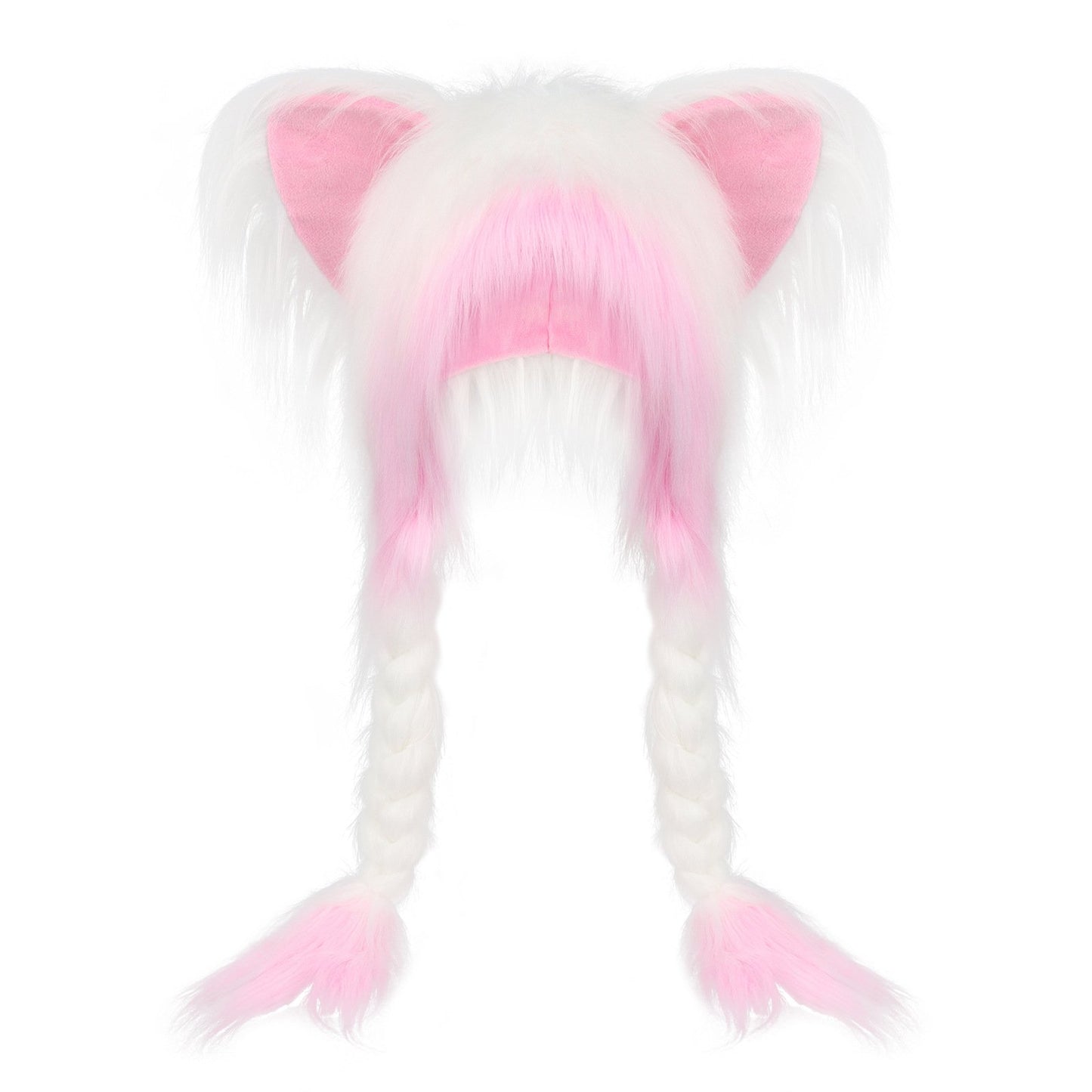 🔥Soft Furry Animal Ear Hat with Braids
