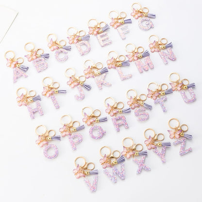 🔥Butterfly Letter Keychain Tassel Design Vibrant Durable Lightweight Gift(2 pcs)