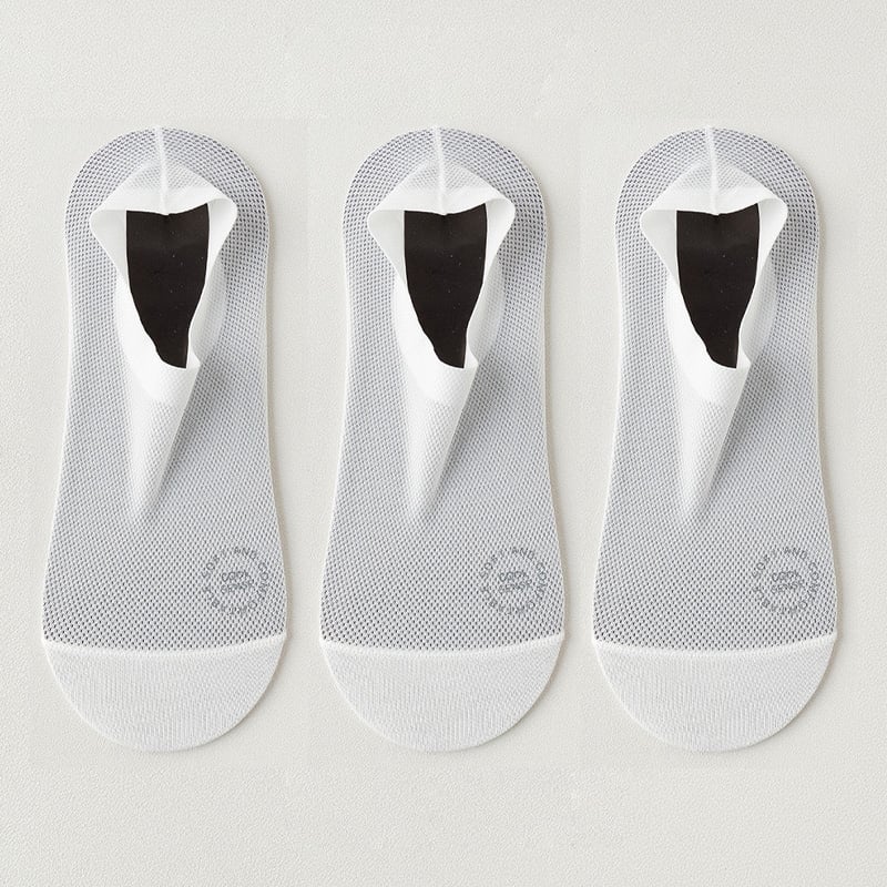 🔥 3-Pair Invisible Grip Socks Pack 🧦 – Breathable Low-Cut Anti-Slip Sweat-Absorbing Design