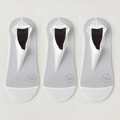 🔥 3-Pair Invisible Grip Socks Pack 🧦 – Breathable Low-Cut Anti-Slip Sweat-Absorbing Design