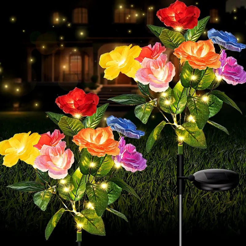 🎁Promotion 49% OFF🔥☀️2026 NEW Solar Simulated Garden Lights,upgraded solar panels, dustproof and waterproof