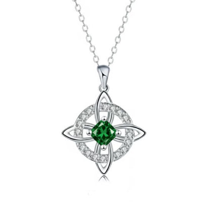Mystical Birthstone Witches Knot Necklace – Natural Crystal🔮💞Protect Your Loved Ones
