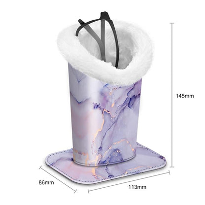 Eyeglasses Holder with Soft Furry Lining and Magnetic Base