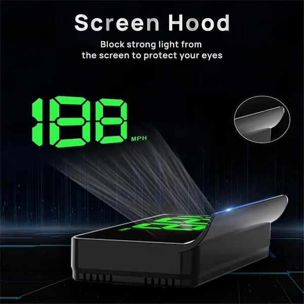 🏆🚗 Head-Up Display Car GPS Digital Speedometer – HUD for Cars, Trucks & Motorcycles