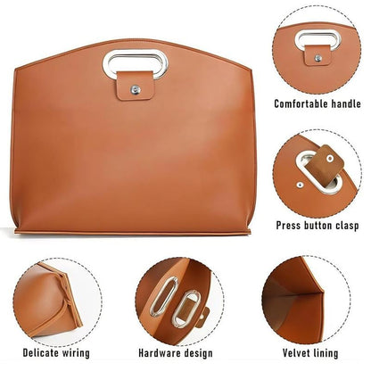 The 2-Piece Set:  Sophisticated Business Waterproof Leather Laptop & Tote Set