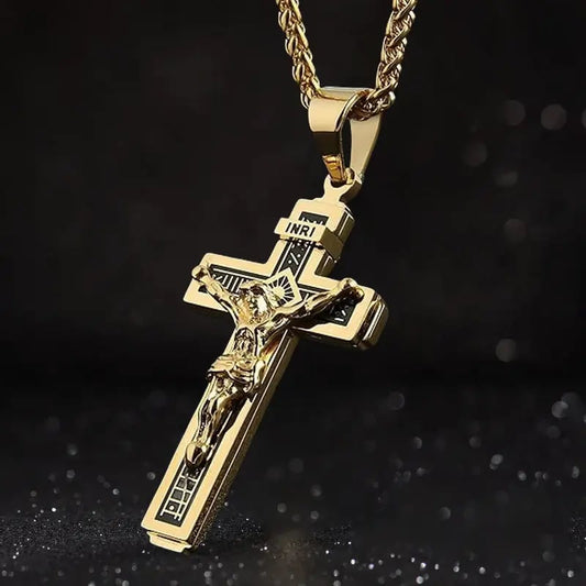 Men's Minimalist Faith Cross Necklace