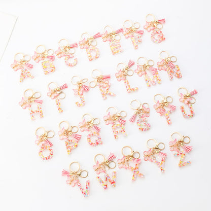 🔥Butterfly Letter Keychain Tassel Design Vibrant Durable Lightweight Gift(2 pcs)
