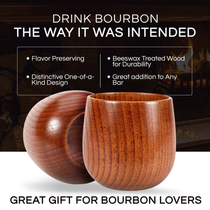 🔥2026 Hot Sale🔥Handmade and Charred Drinking Vessel -Original Wooden Bourbon Drinking Cup