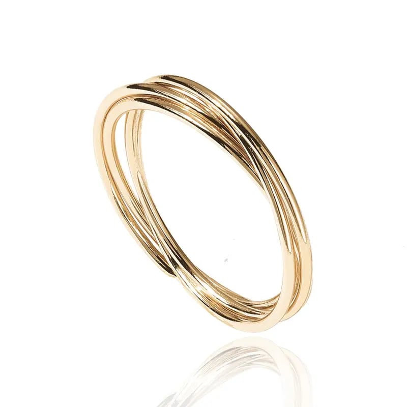 Interlocked Rolling Anxiety Fidget Ring | Spin Your Stress Away