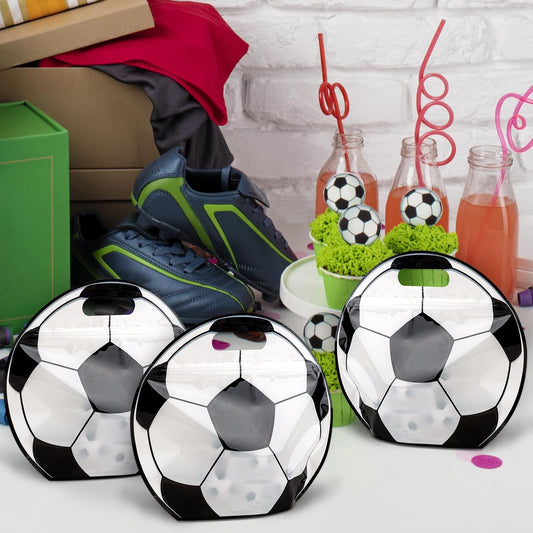 🎒⚽ Soccer Party Favor Bags with Handles – Football Treat Bags for Birthdays, Team Parties & World Cup Celebrations 🎉