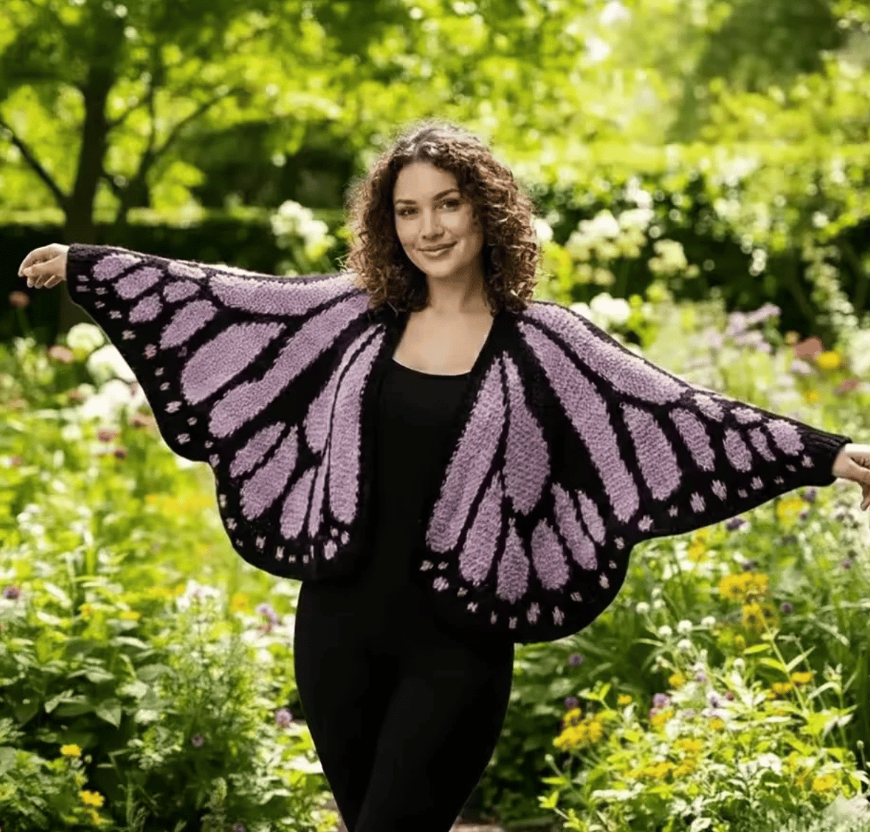 Monarch Butterfly Cardigan – Handcrafted Statement Piece 🦋