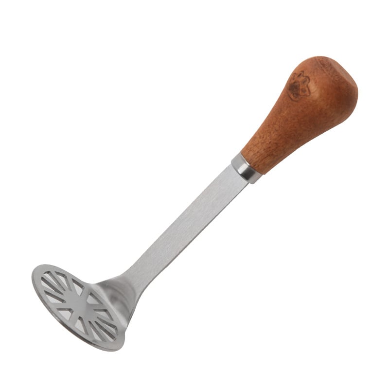 🍽️ Master the Art of Mashing✨ 2-Pack Stainless Steel Mini Mashers with Wooden Handles - For Smooth, Effortless Perfection!