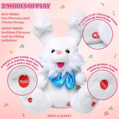 🐰 Easter Talking Bunny – Repeats What You Say & Plays Peek-A-Boo