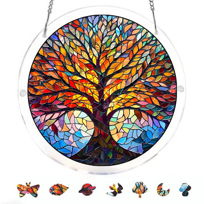 🔥LAST DAY 45% OFF ☀️🛍️Acrylic Jigsaw Puzzle Suncatcher 80 Pieces