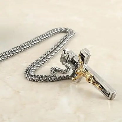 Men's Minimalist Faith Cross Necklace