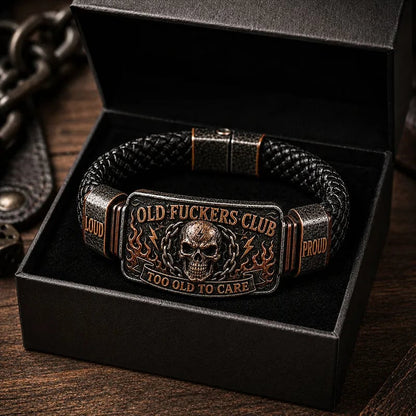 💀 OLD FUCKERS CLUB Skull Bracelet