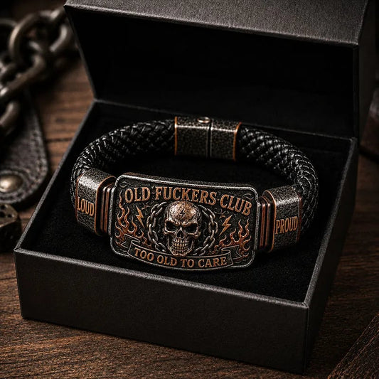💀 OLD FUCKERS CLUB Skull Bracelet