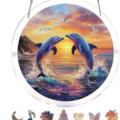 🔥LAST DAY 45% OFF ☀️🛍️Acrylic Jigsaw Puzzle Suncatcher 80 Pieces