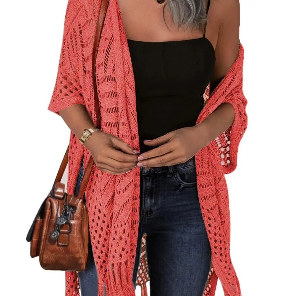 👗Womens Knit Cardigan Oversized Open Front Outwear New Spring  & Summer