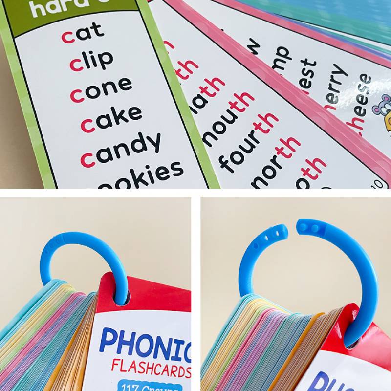 Phonics Word Cards 117 Sound Groups 900+ Rhyming Words Preschool English Discovery Joy