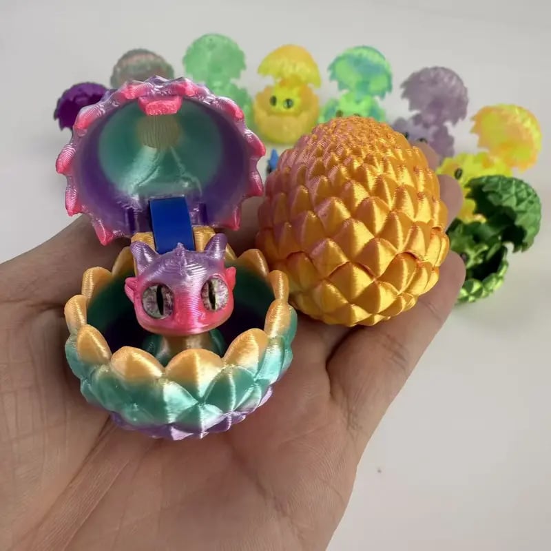 ✨🐉Your Favorite Sky Companions: 10-Piece Random Colors Mini Dragon Egg Set(Includes 10 Eggs & 10 Mini Dragons)