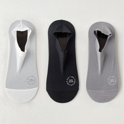 🔥 3-Pair Invisible Grip Socks Pack 🧦 – Breathable Low-Cut Anti-Slip Sweat-Absorbing Design