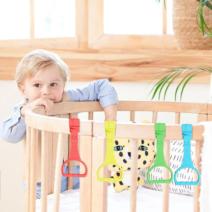 👶🏻4 Pcs Pull Up Ring for Baby Playpen Handle Grip for Toddlers - 4 Colors