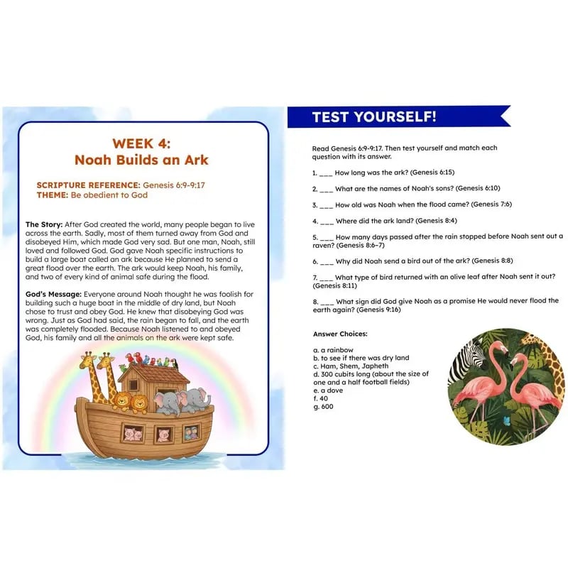 Bible Study Workbook for Kids Notbook
