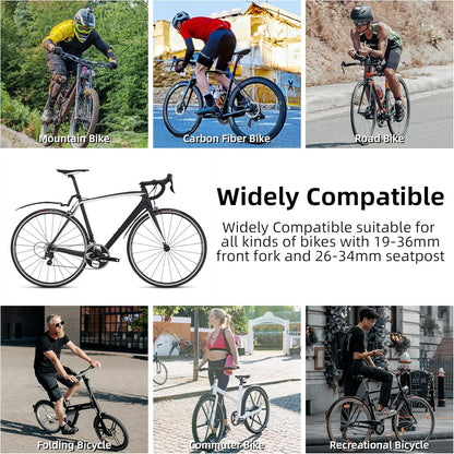🚲Retractable Bike Mudguards - Adjustable Fender Set for MTB & Road Bikes - Instant Mud & Splash Protection