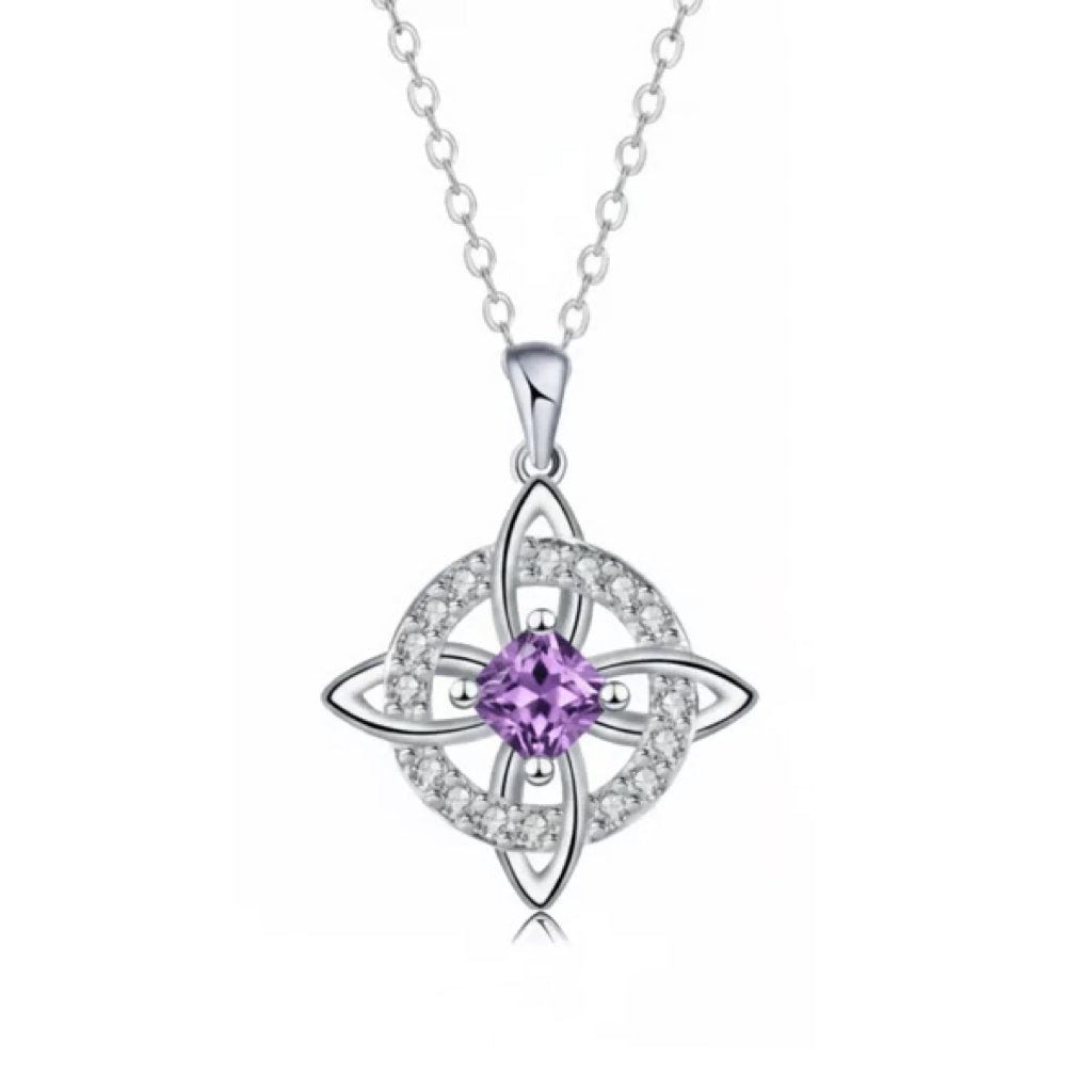 Mystical Birthstone Witches Knot Necklace – Natural Crystal🔮💞Protect Your Loved Ones