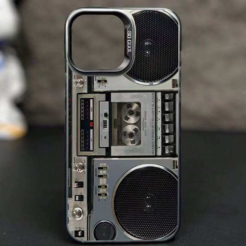 🔥Hot Sale 49% off🌟📼 Retro Cassette Player Pattern Silicone Phone Case Applicable to the Iphone