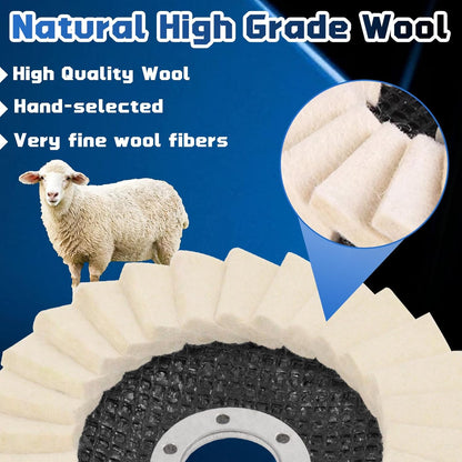 💥Industrial-Grade High-Density Compressed Wool Polishing Disc