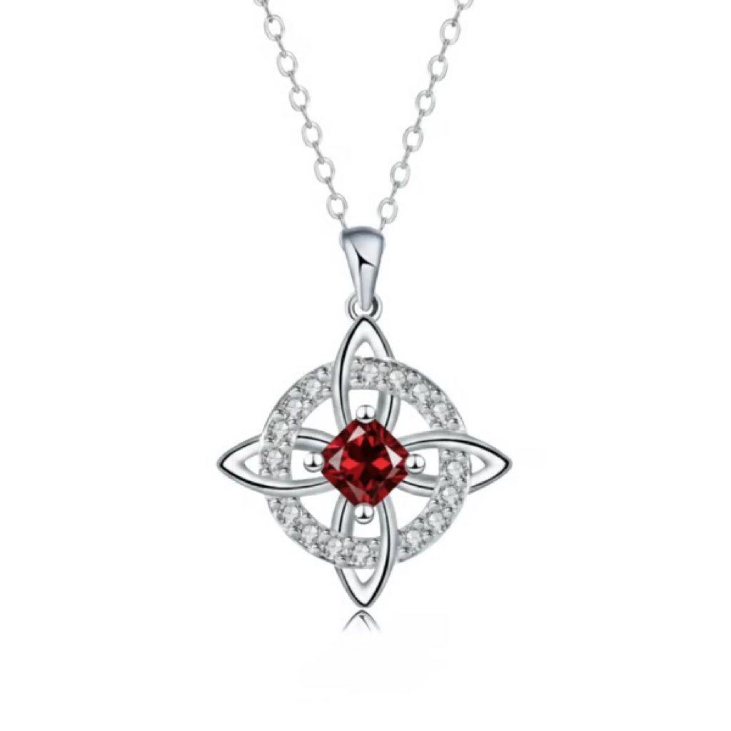 Mystical Birthstone Witches Knot Necklace – Natural Crystal🔮💞Protect Your Loved Ones