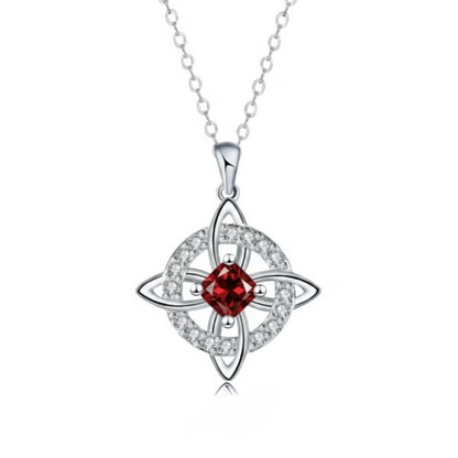 Mystical Birthstone Witches Knot Necklace – Natural Crystal🔮💞Protect Your Loved Ones