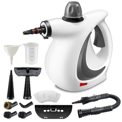 Handheld Pressurized Steam Cleaner | 11-Piece Accessory Set for Home & Car Deep Cleaning