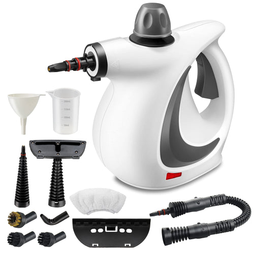 Handheld Pressurized Steam Cleaner | 11-Piece Accessory Set for Home & Car Deep Cleaning