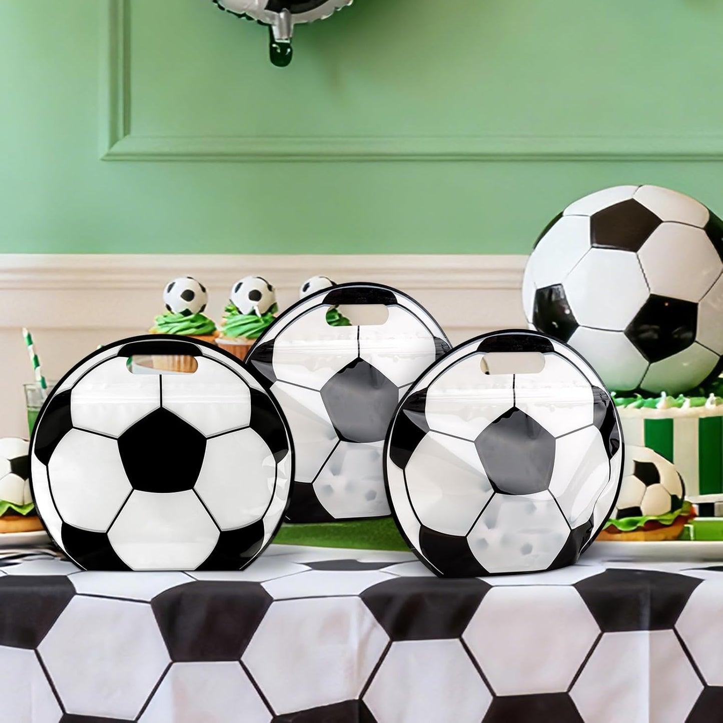 🎒⚽ Soccer Party Favor Bags with Handles – Football Treat Bags for Birthdays, Team Parties & World Cup Celebrations 🎉