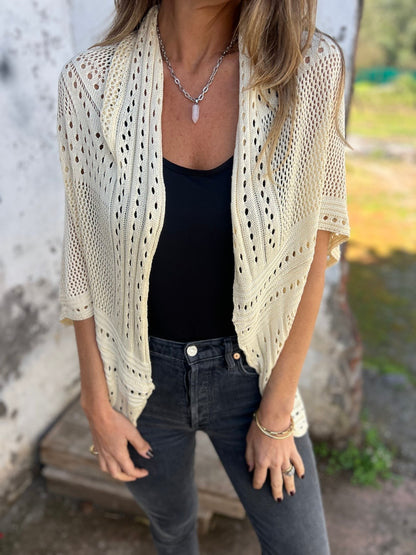 ❤️Hollow Half Sleeve Cardigan
