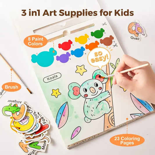 🎨Paint with Water Coloring Painting Sets🌱120 lb Recycled Paper - No Bleed Pages