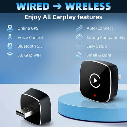 💥 Mini Wireless CarPlay/Android Auto Adapter
