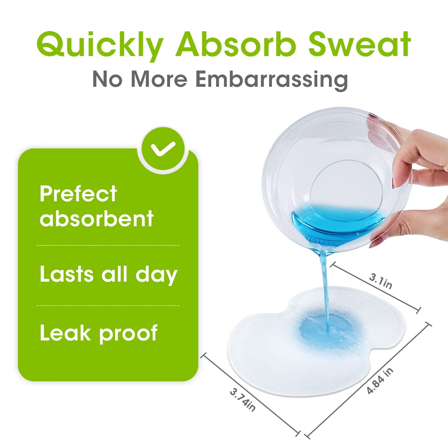 100PCS Disposable Underarm Sweat Pads